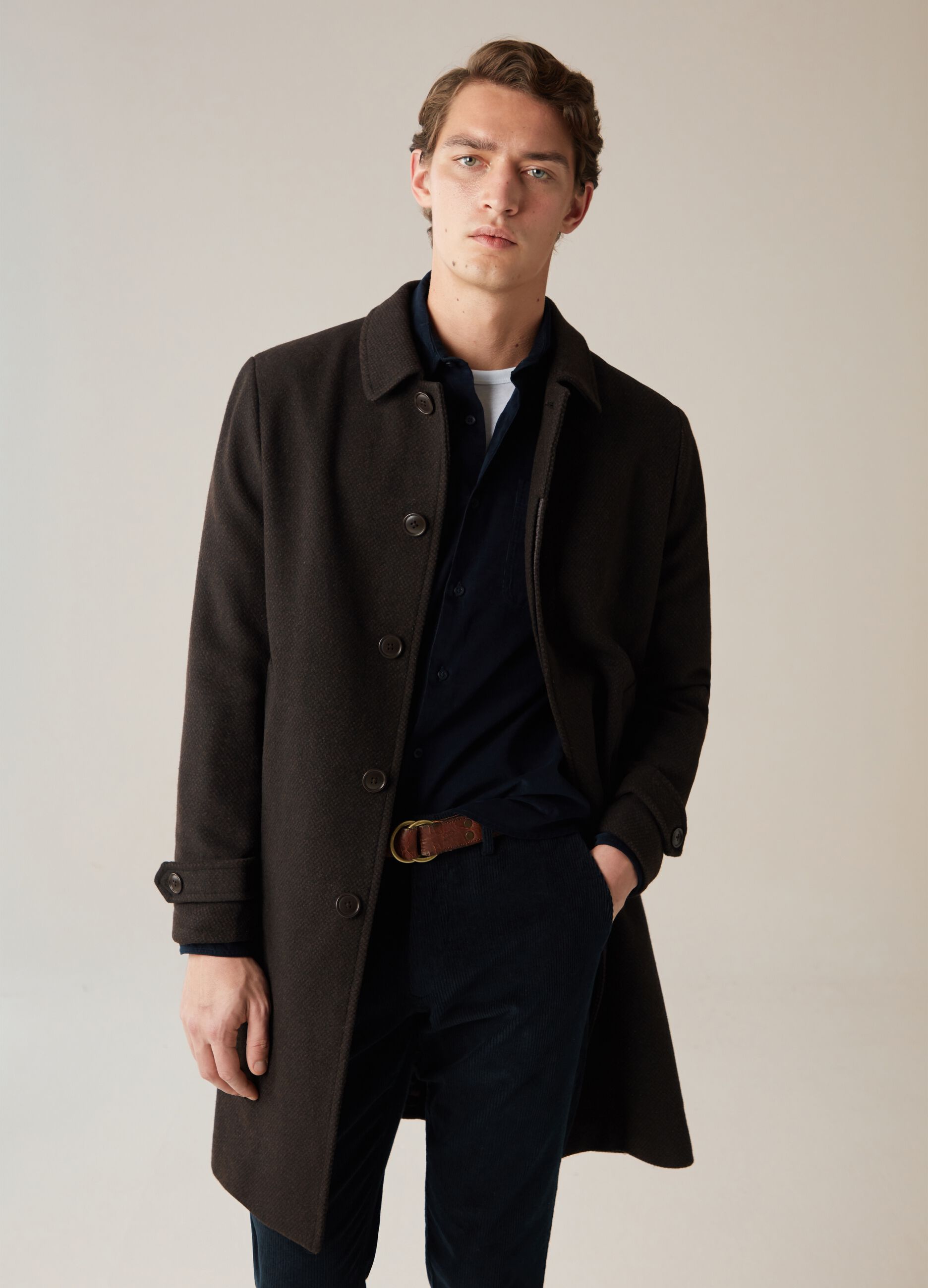 Cappotto in maglia dobby_1