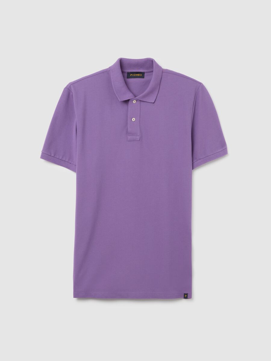 Men's violet pure cotton polo shirt regular fit_4