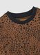 Brown maternity dress with animal print knitted fabric_5