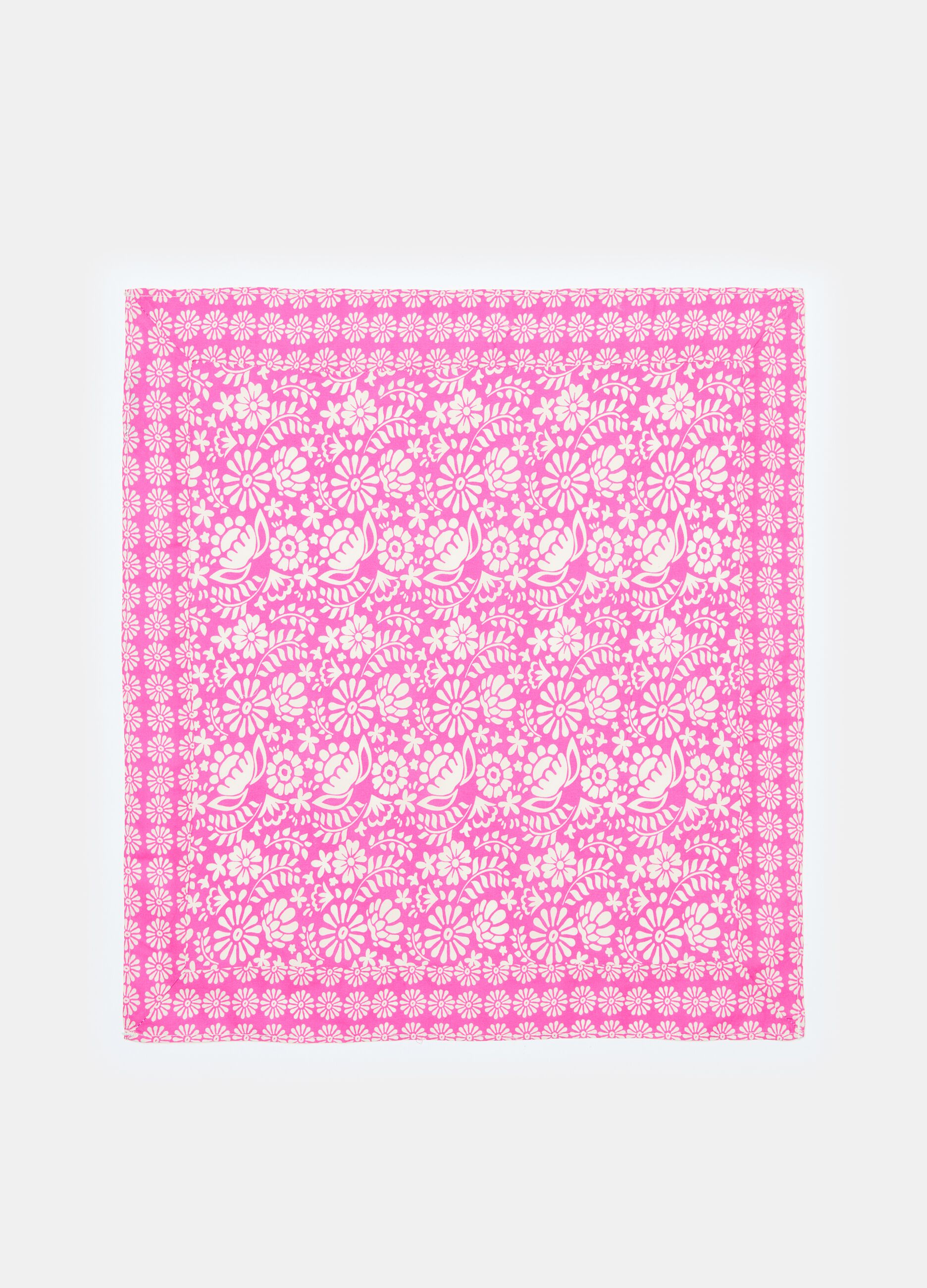 Cotton bandana with floral print
