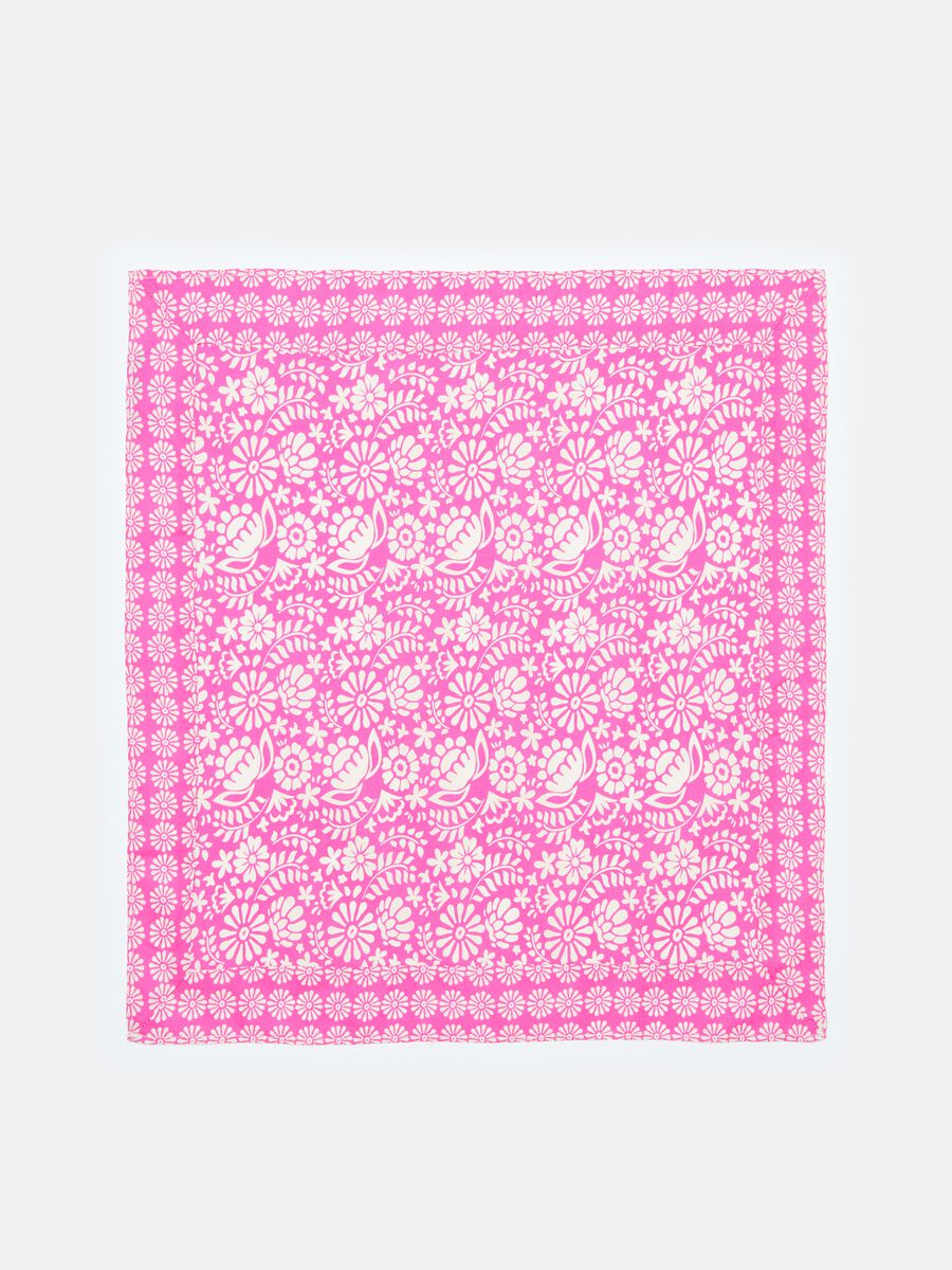 Cotton bandana with floral print_1