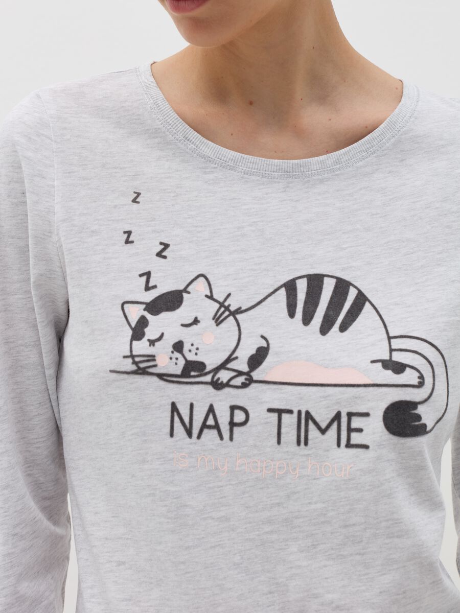Long pyjamas with kitten print_2