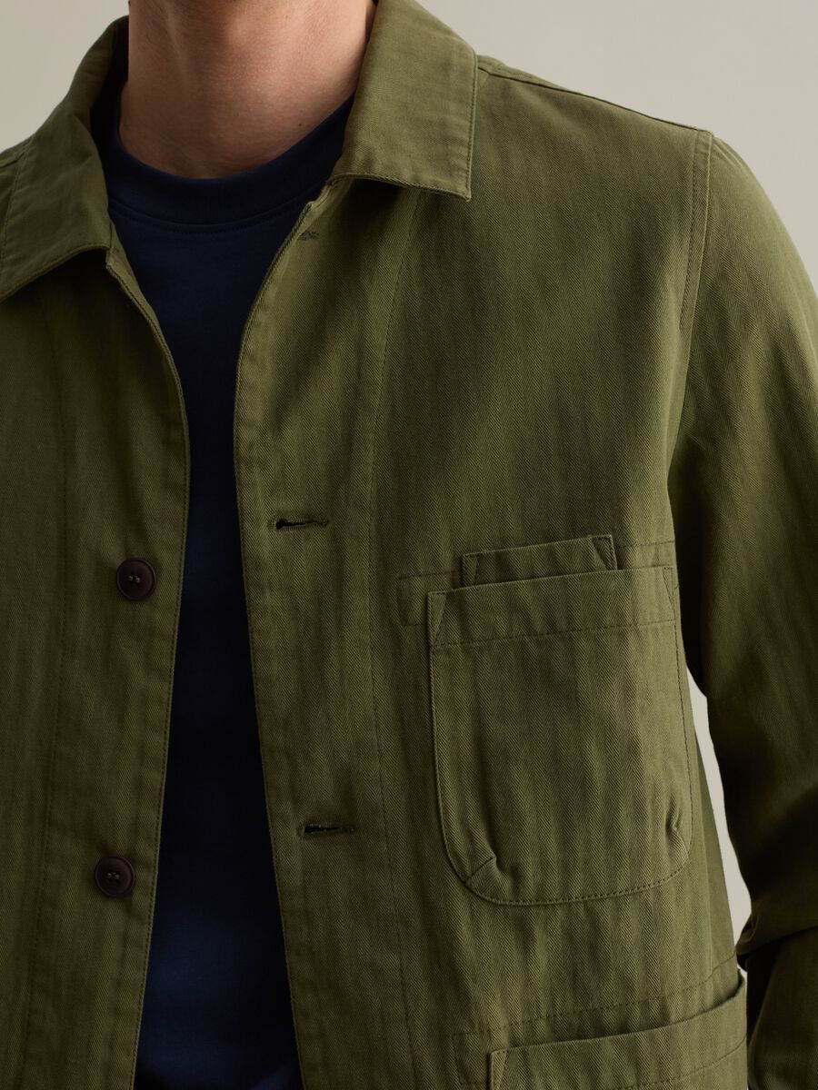 Striped shacket with herringbone motif_2