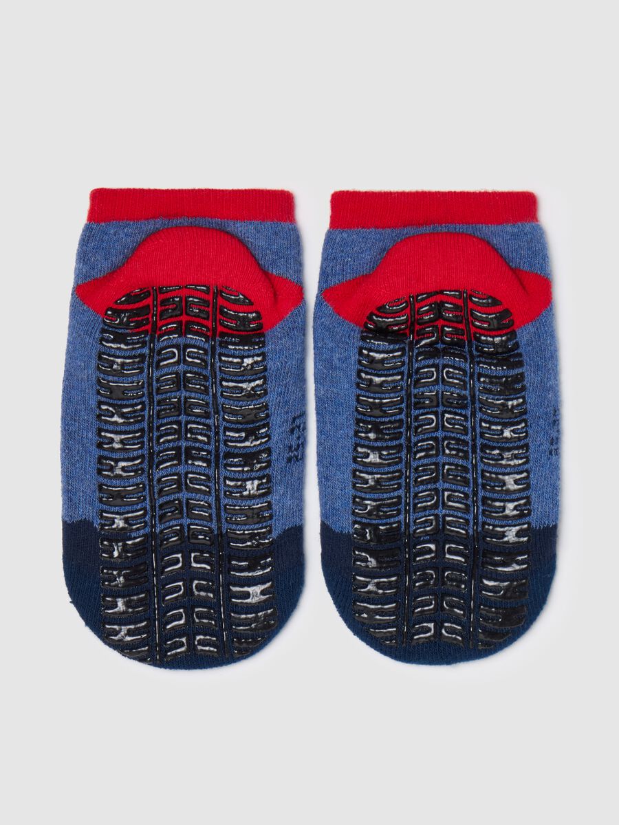 Slipper socks with monster trucks design_1