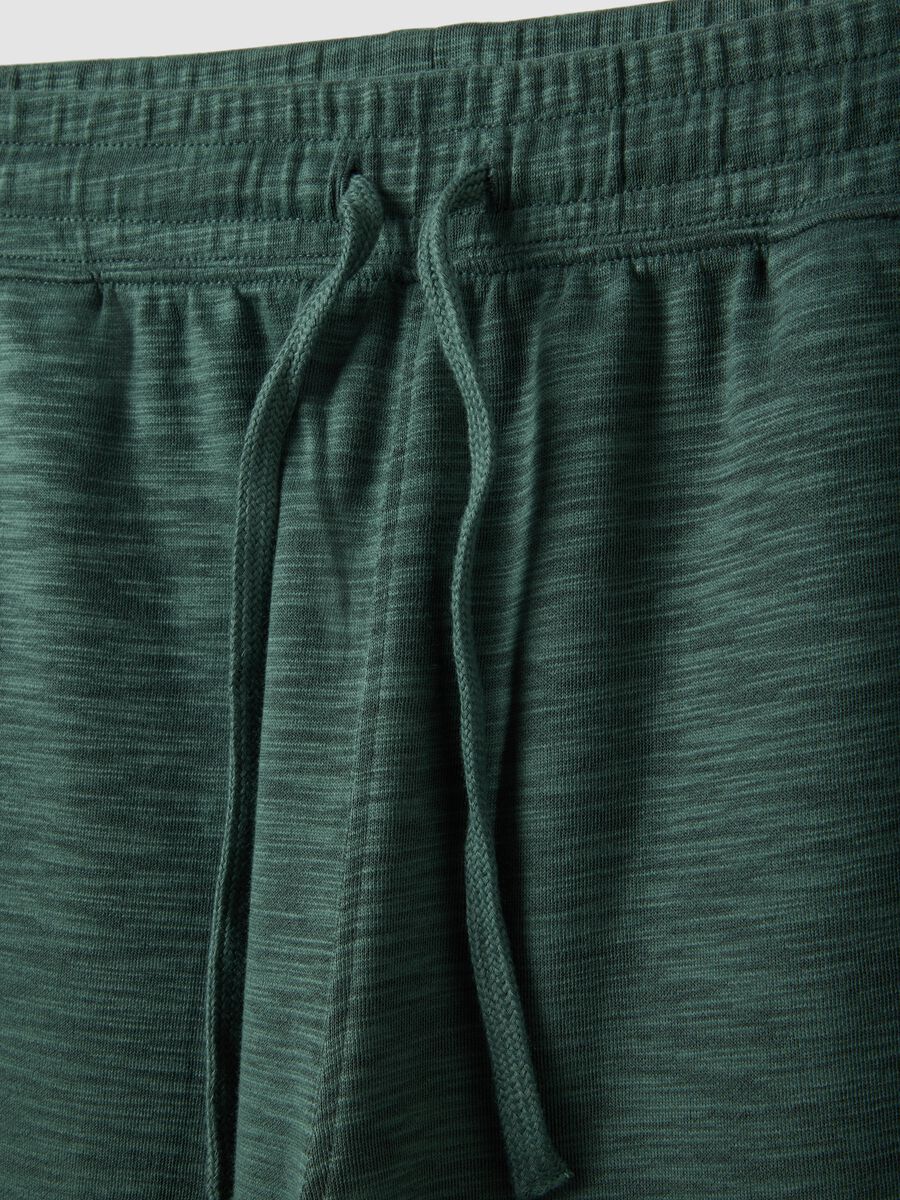 Pantaloncini pigiama in misto cotone verdi regular fit_1
