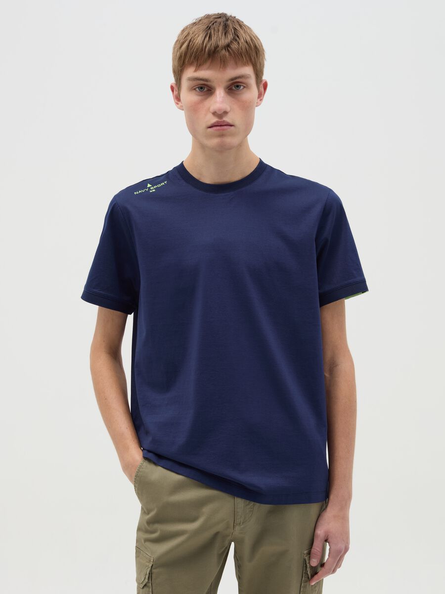 T-shirt with logo embroidery_0