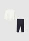 Girls' white cotton set regular fit_1