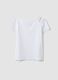 T-shirt in cotone elasticizzato bianca da ragazza slim fit_4
