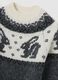Grey and white jumper with rabbit pattern_1