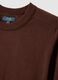Brown pure cotton crew neck jumper regular fit_5