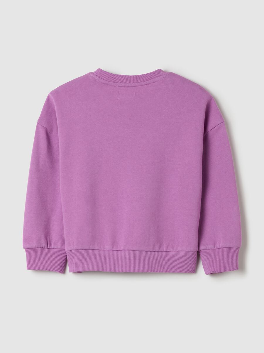 French terry sweatshirt with glitter print_1