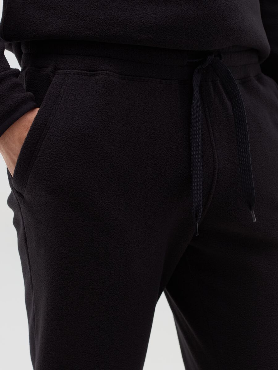Fleece joggers with drawstring_3