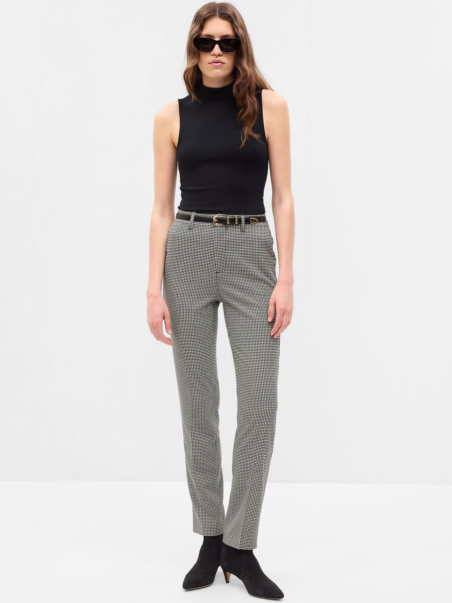 Slim-fit mid-rise trousers_0