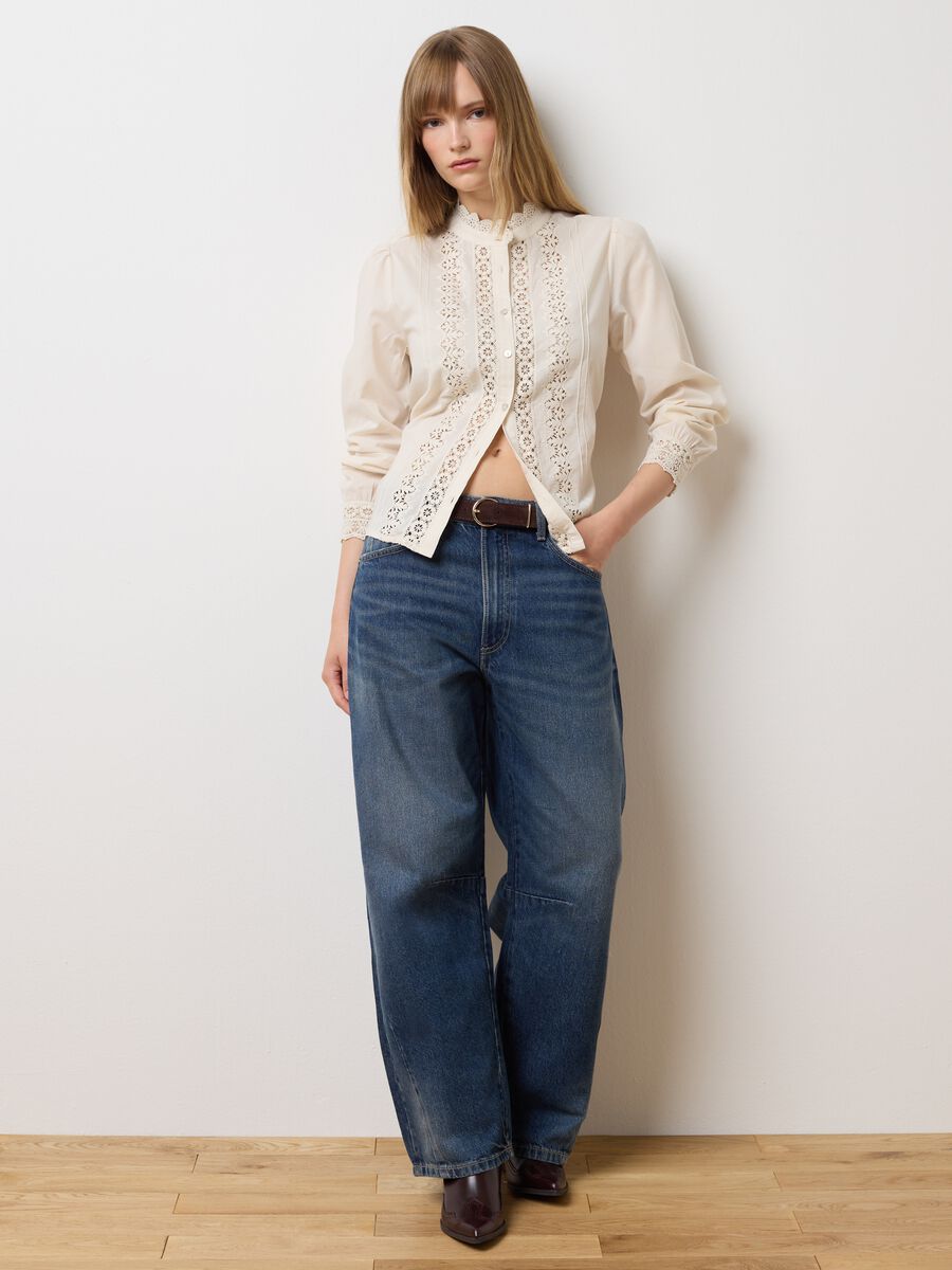 Beige regular fit pure cotton shirt_2