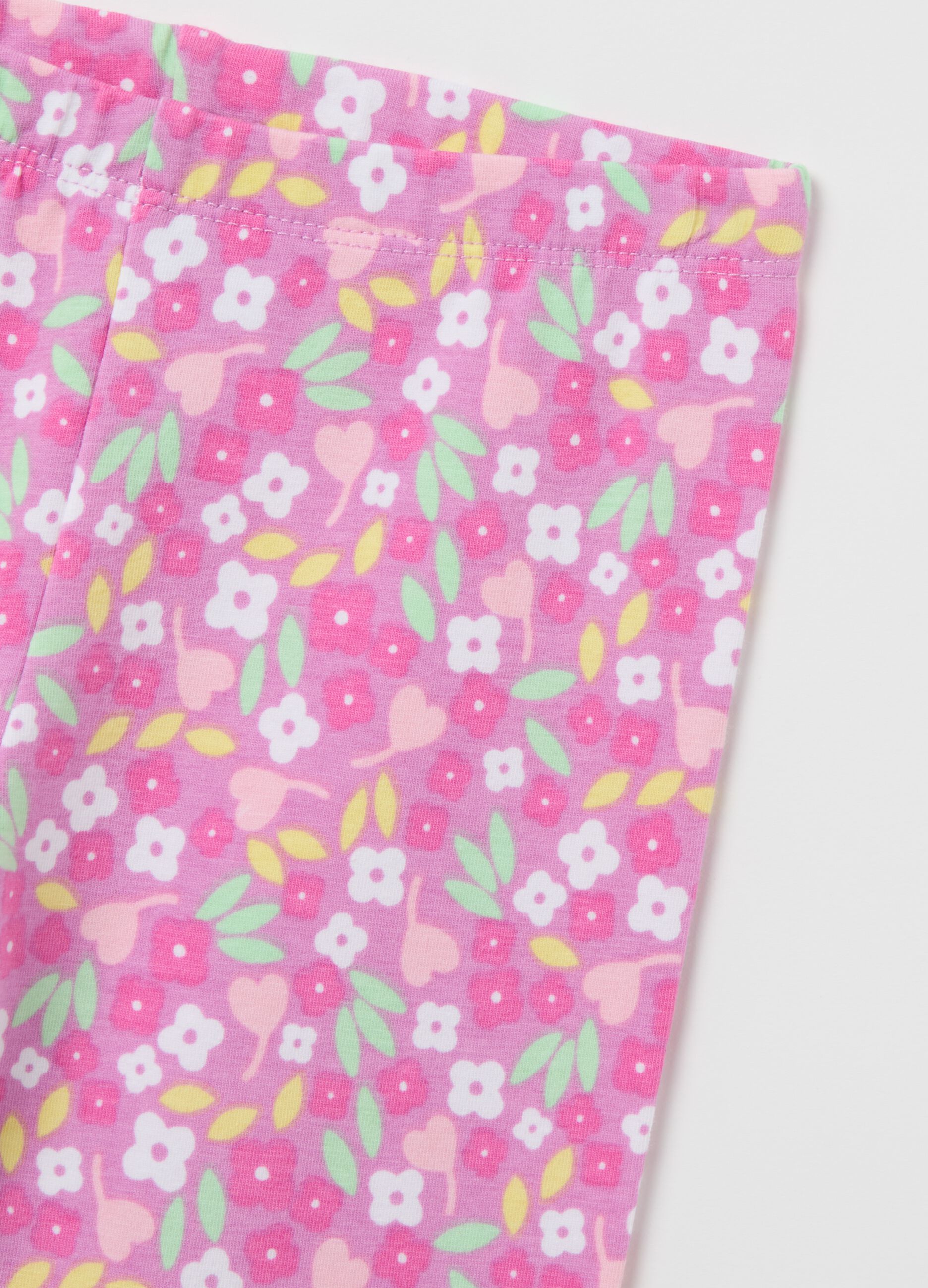 Cotton jogging set with flounce and print