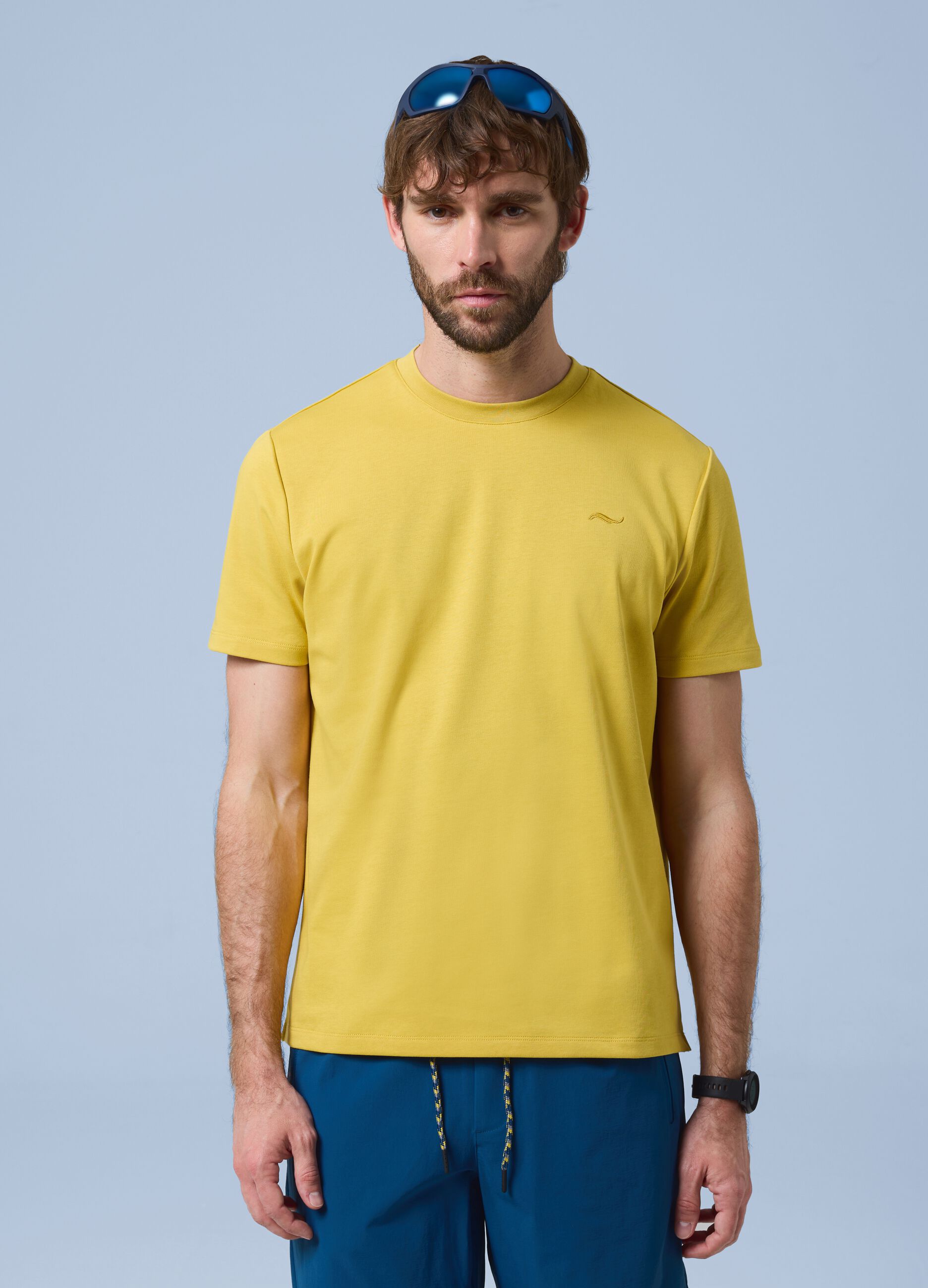 Yellow ALTAVIA SAILING T-shirt in stretch cotton blend