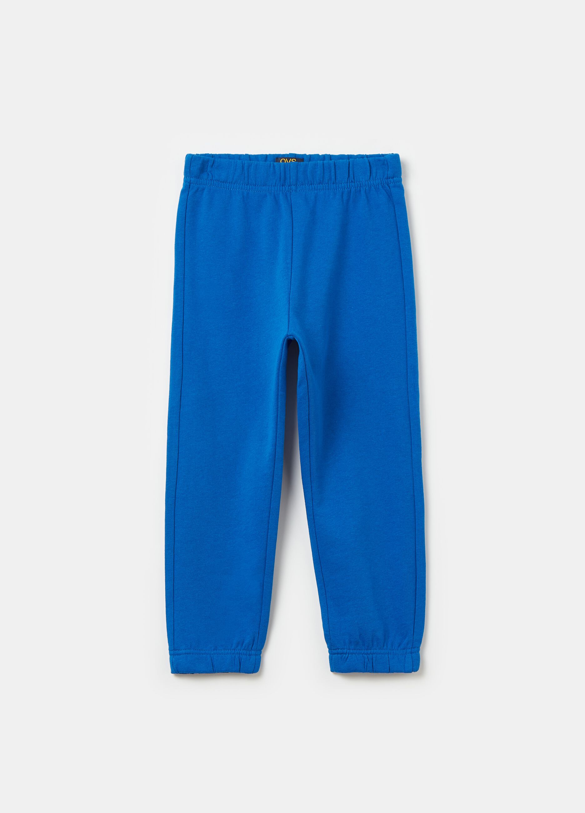 Fleece joggers with elasticated edging