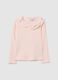 Girl's pink stretch cotton blouse regular fit_0