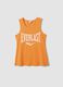 Tank top in puro cotone arancione regular fit con logo Everlast_4