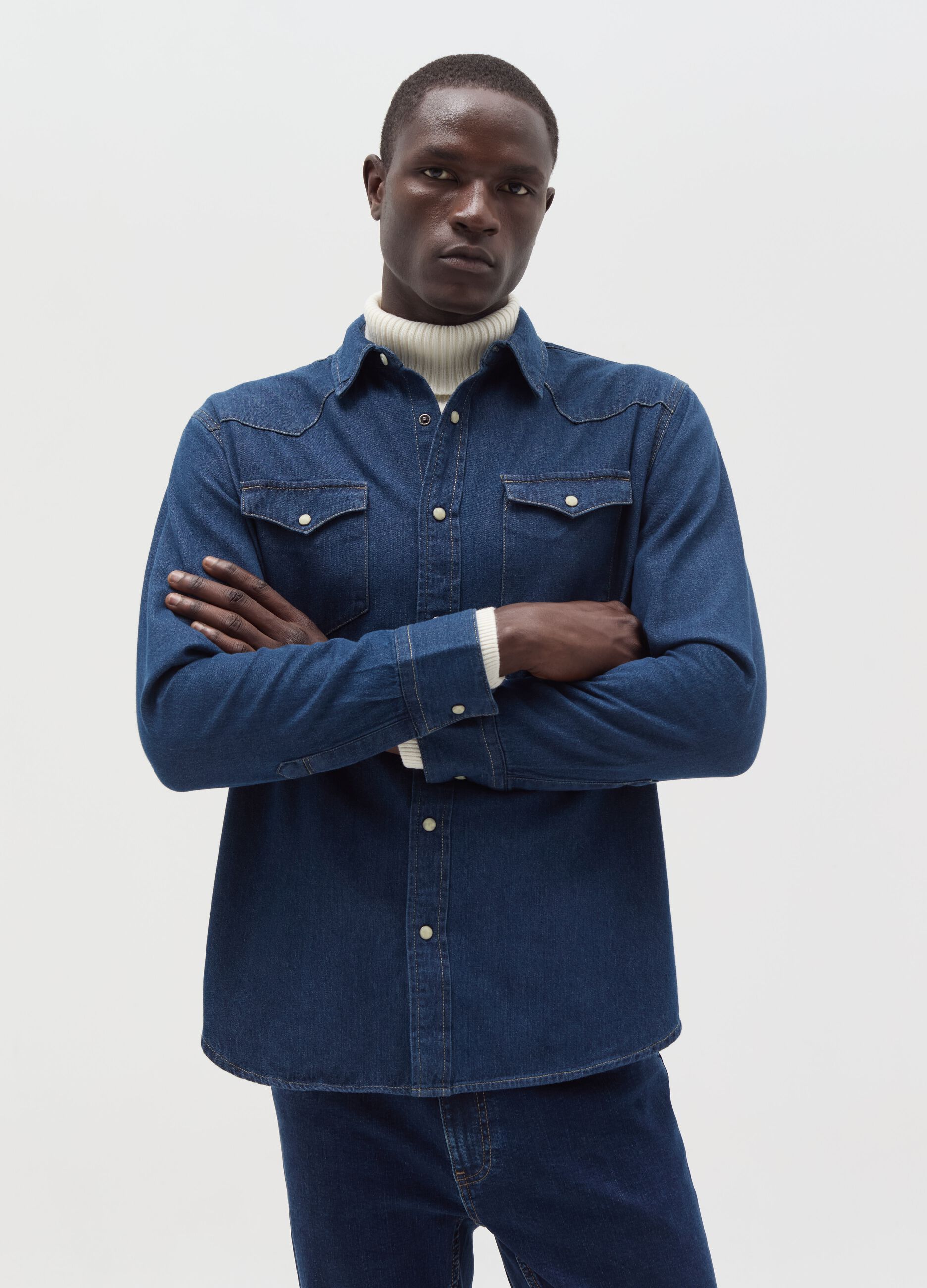 Camicia jeans uomo ovs hotsell