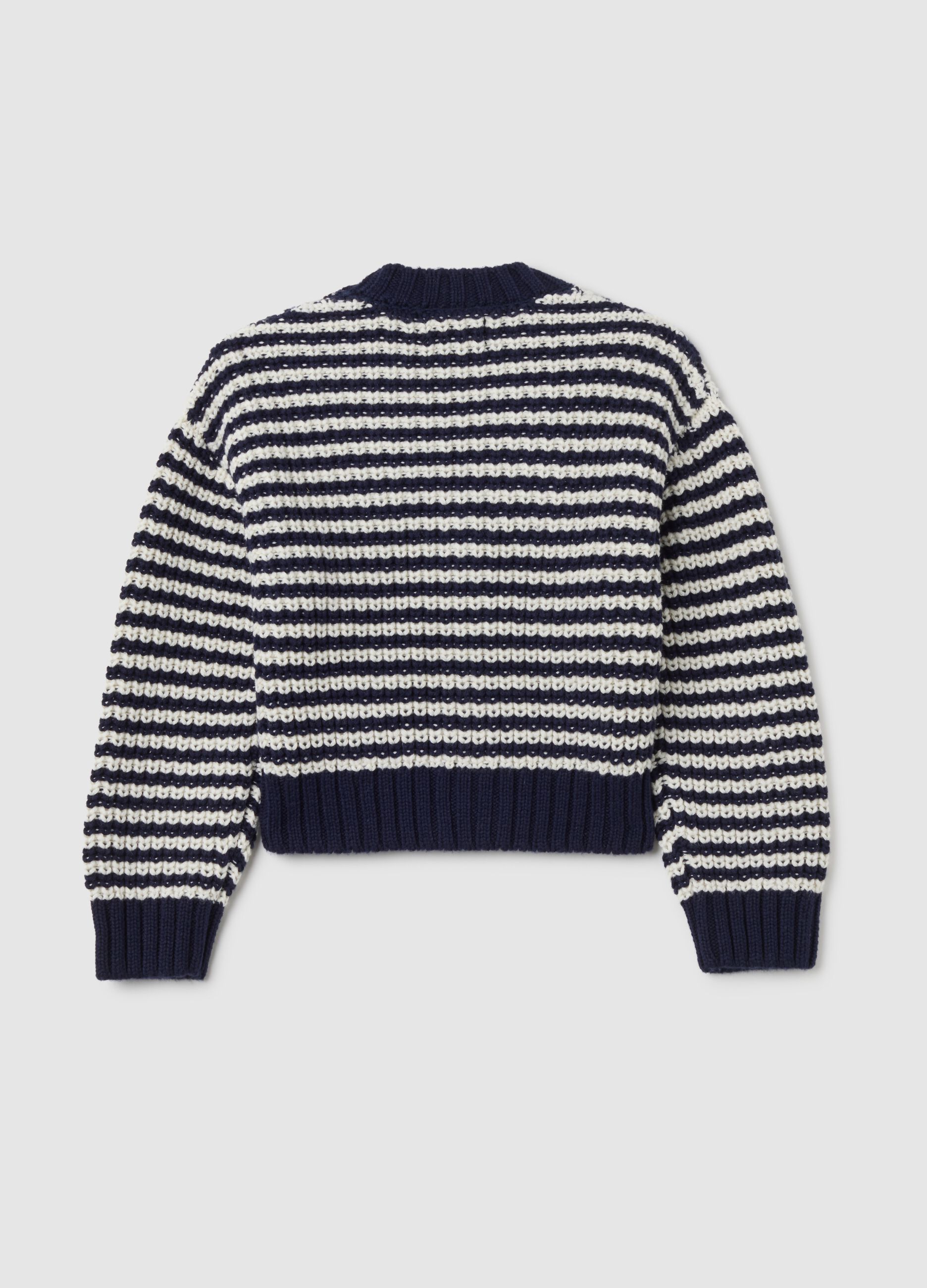 Girls' multicolour blue cotton cardigan - regular fit