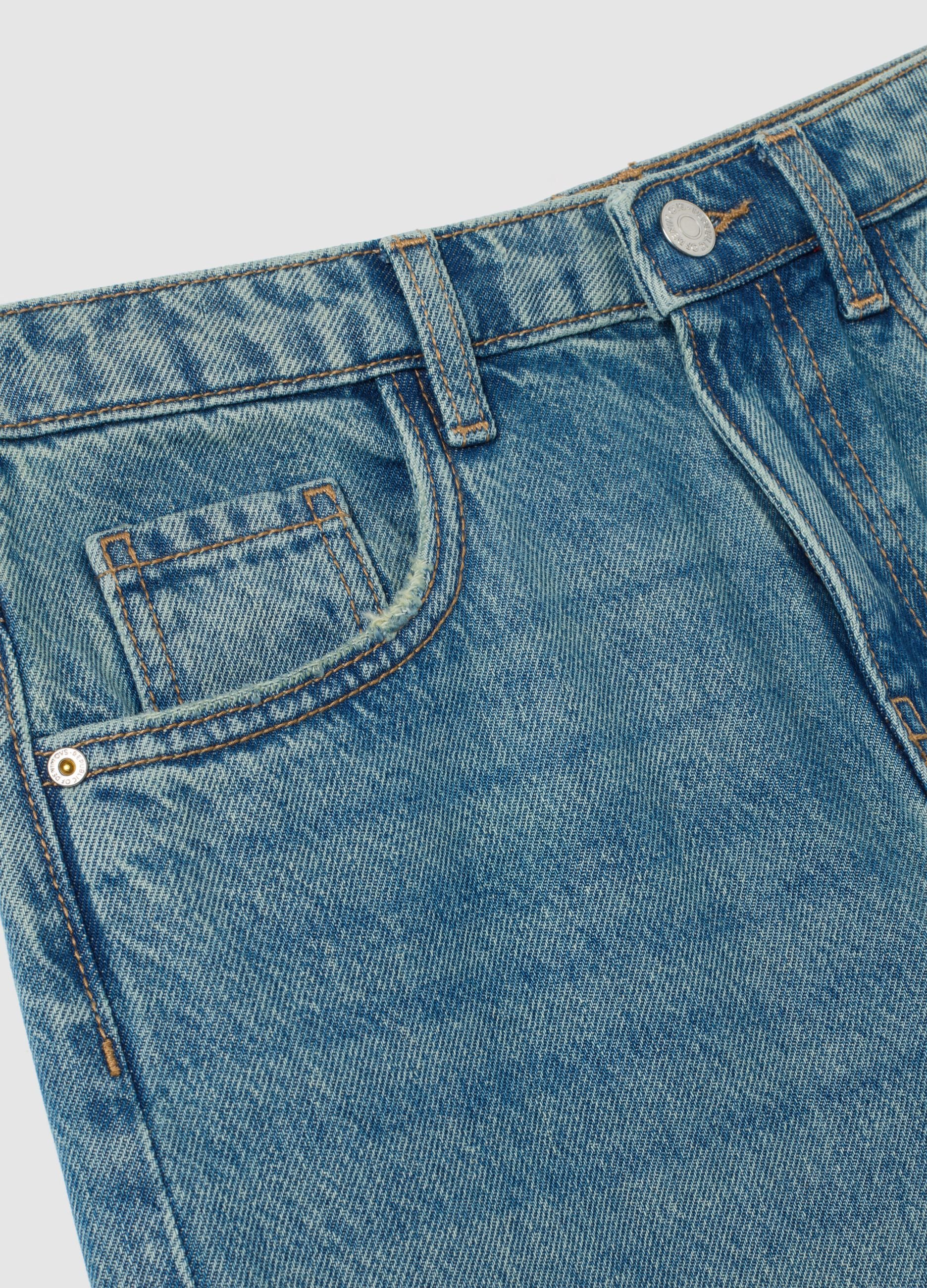 Wide Leg Denim Jeans