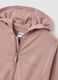 Girls' pink pure cotton hoodie with zip_1