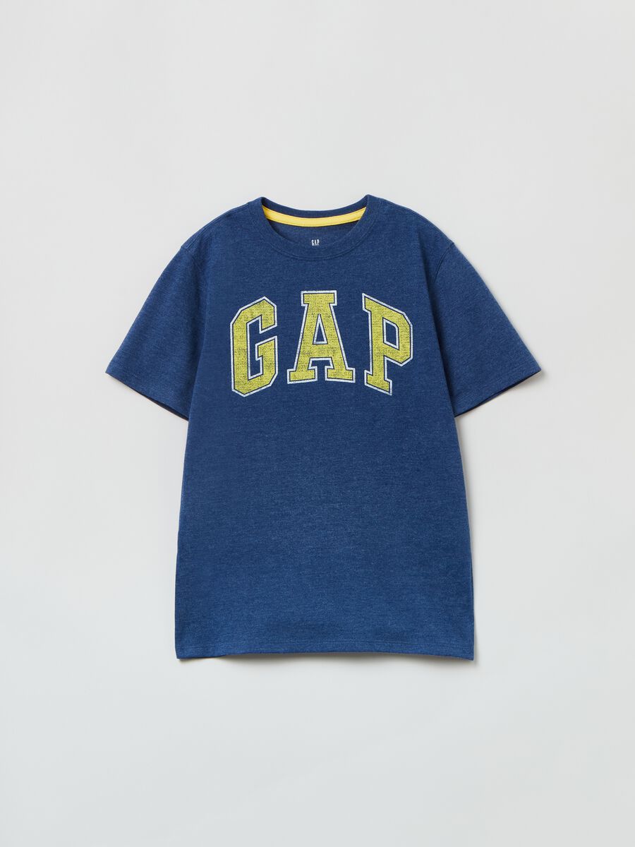 Round-neck T-shirt with vintage logo print_0