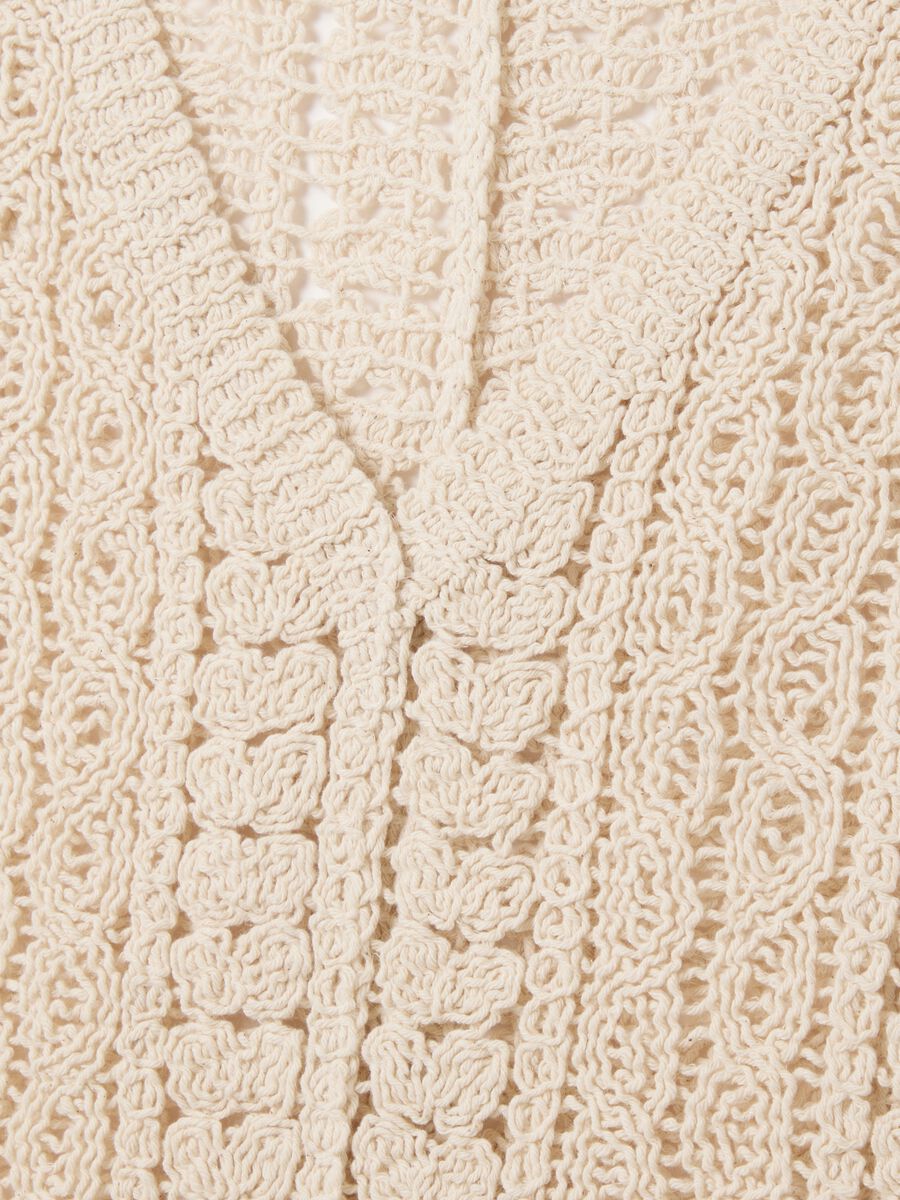 Women's beige cotton regular fit cropped top_5