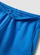 Blue cotton-blend shorts with elasticated waist_5