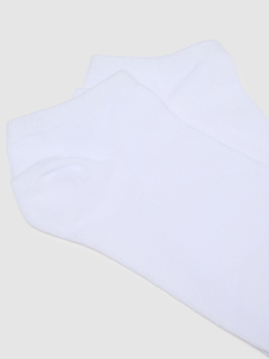 Women's Short White Cotton Socks_2