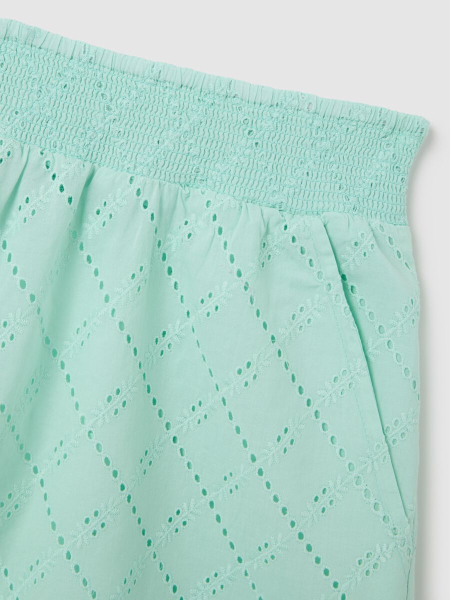 Set pigiama da donna in puro cotone verde_5
