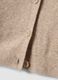 Cardigan beige in tessuto elasticizzato con girocollo over fit_1