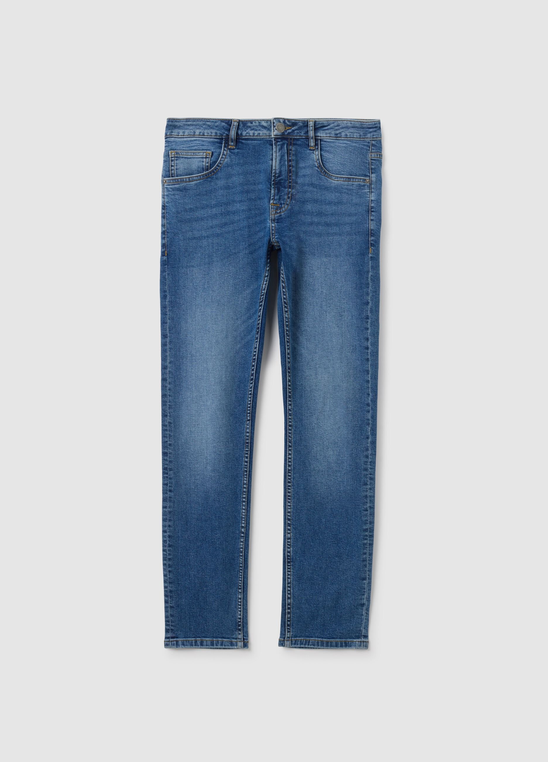 Blue Denim Skinny Fit Jeans