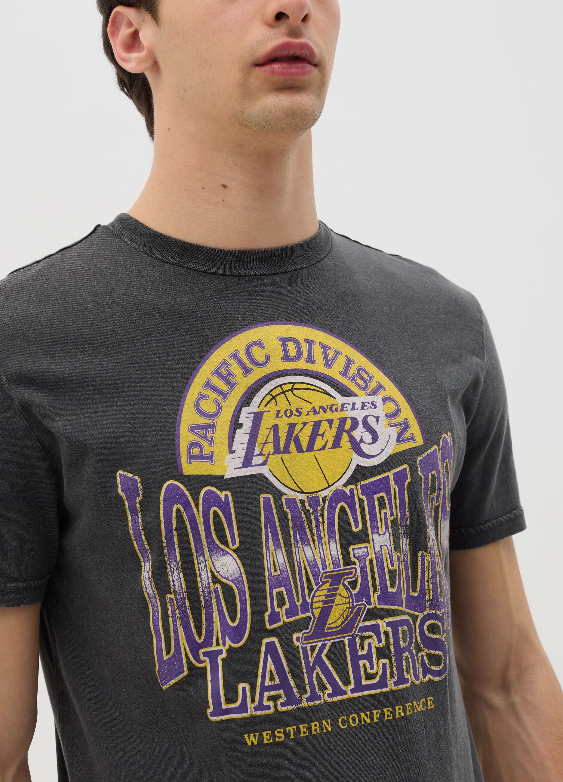 Grey NBA Los Angeles Lakers T-shirt