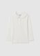 Baby girl pure cotton white polo, regular fit_0