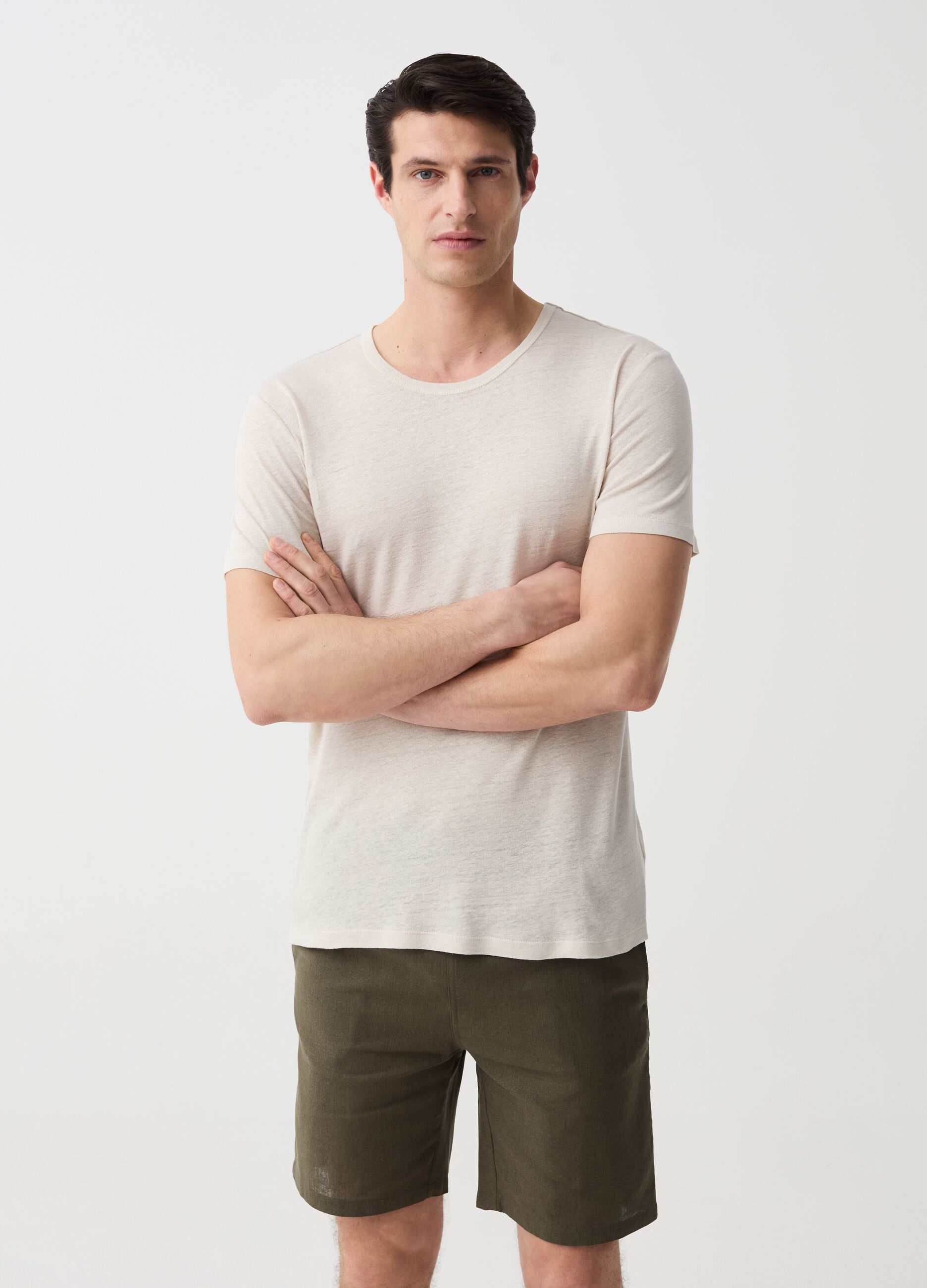 Ovs Shorts pigiama in lino e cotone