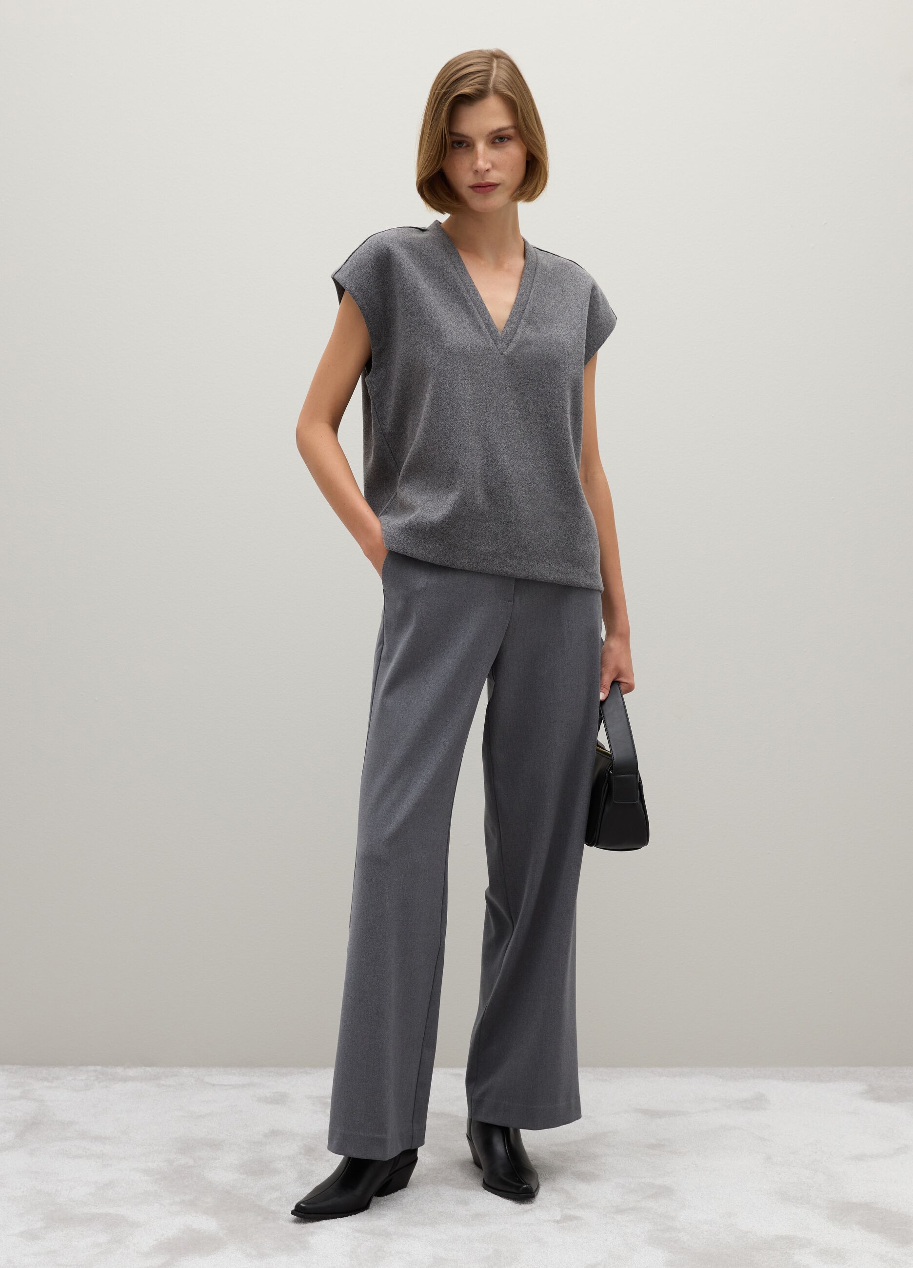 Grey Oversized Waistcoat