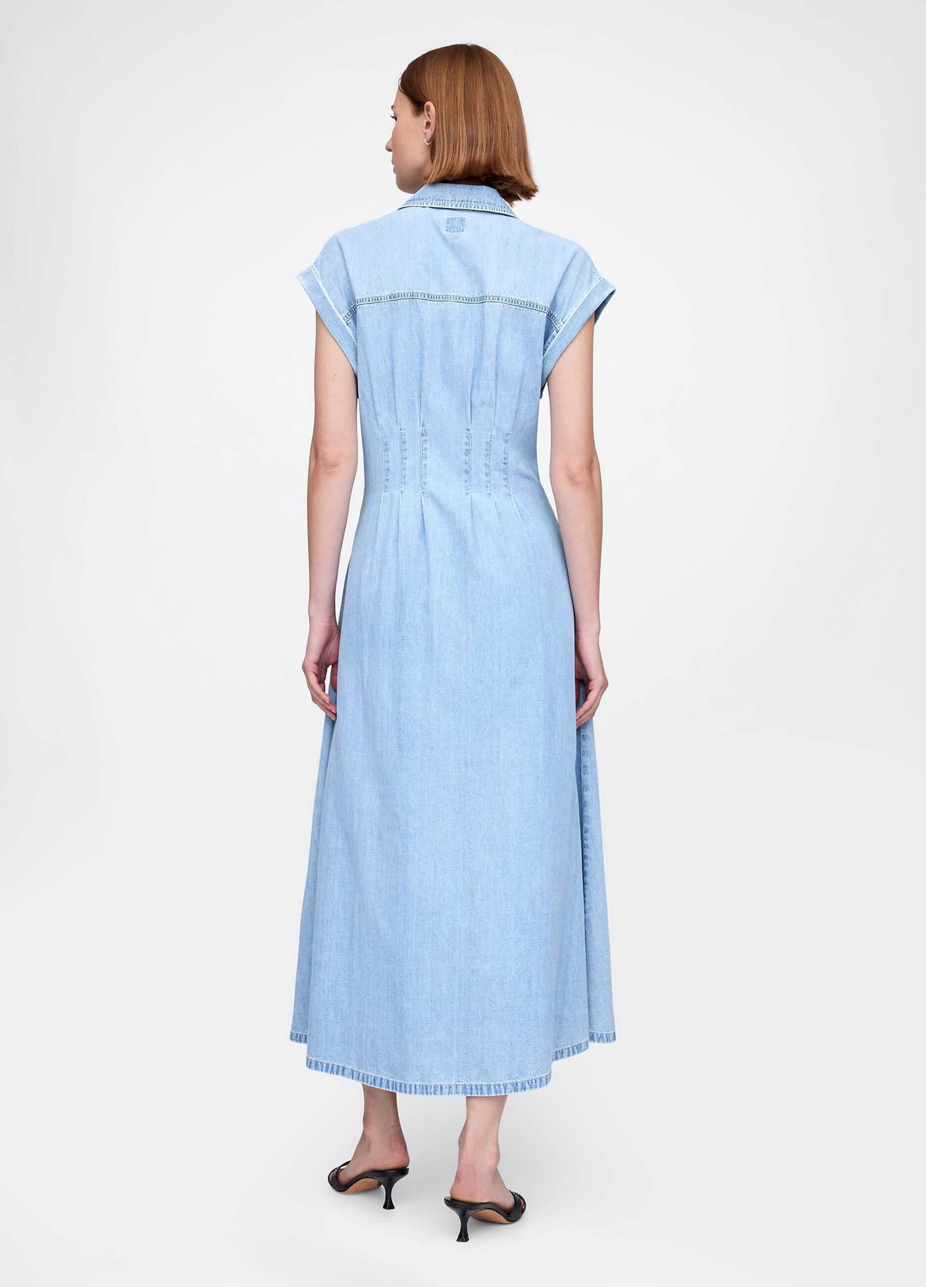 Long Cotton Denim Dress