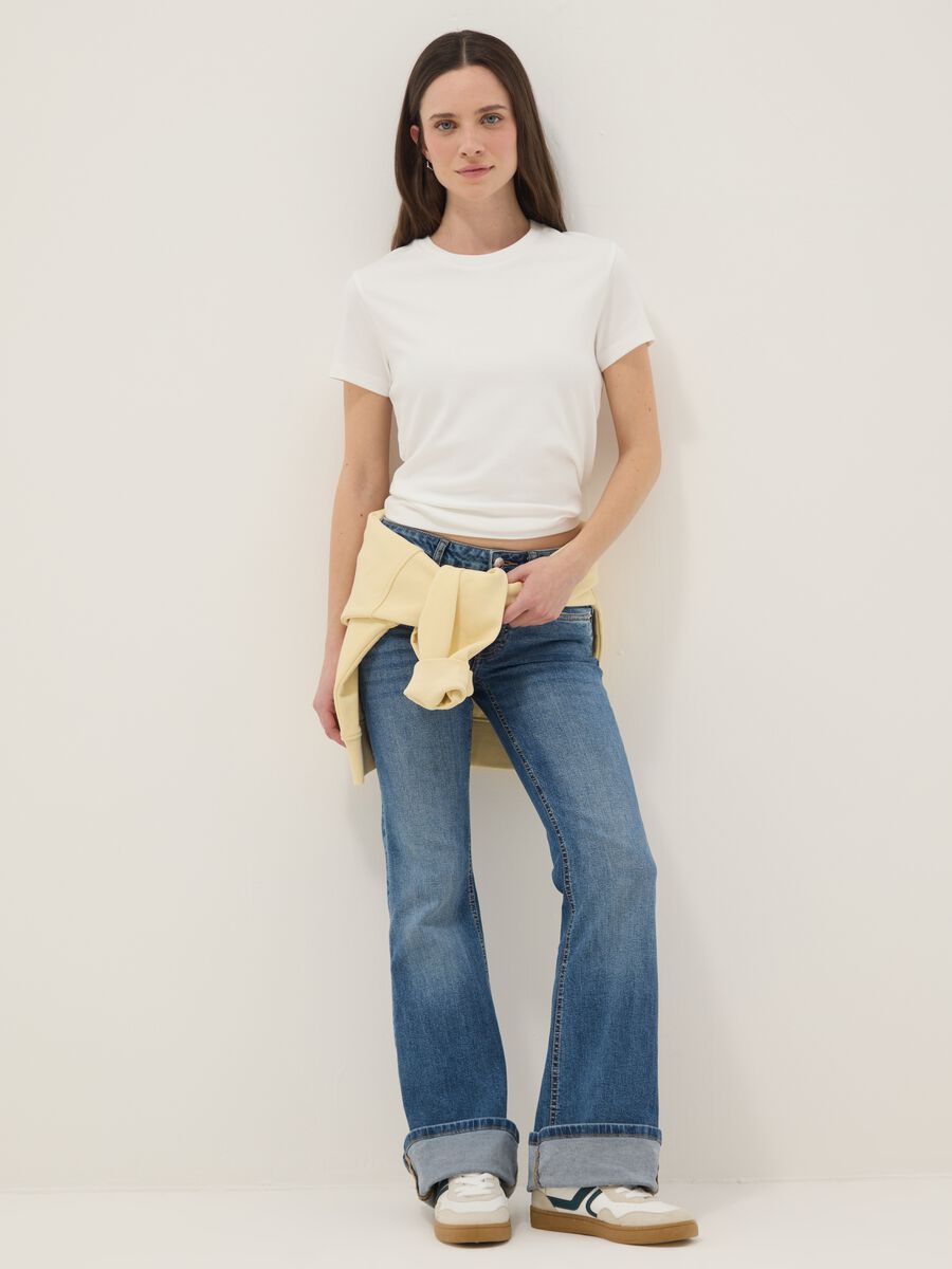 T-shirt in puro cotone bianca regular fit_2