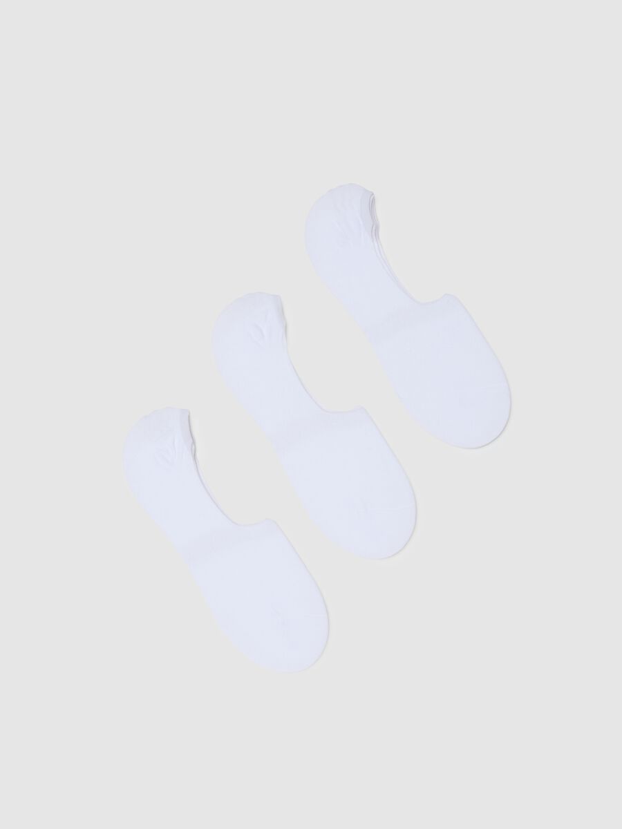 White Cotton Socks Set Regular Fit_0