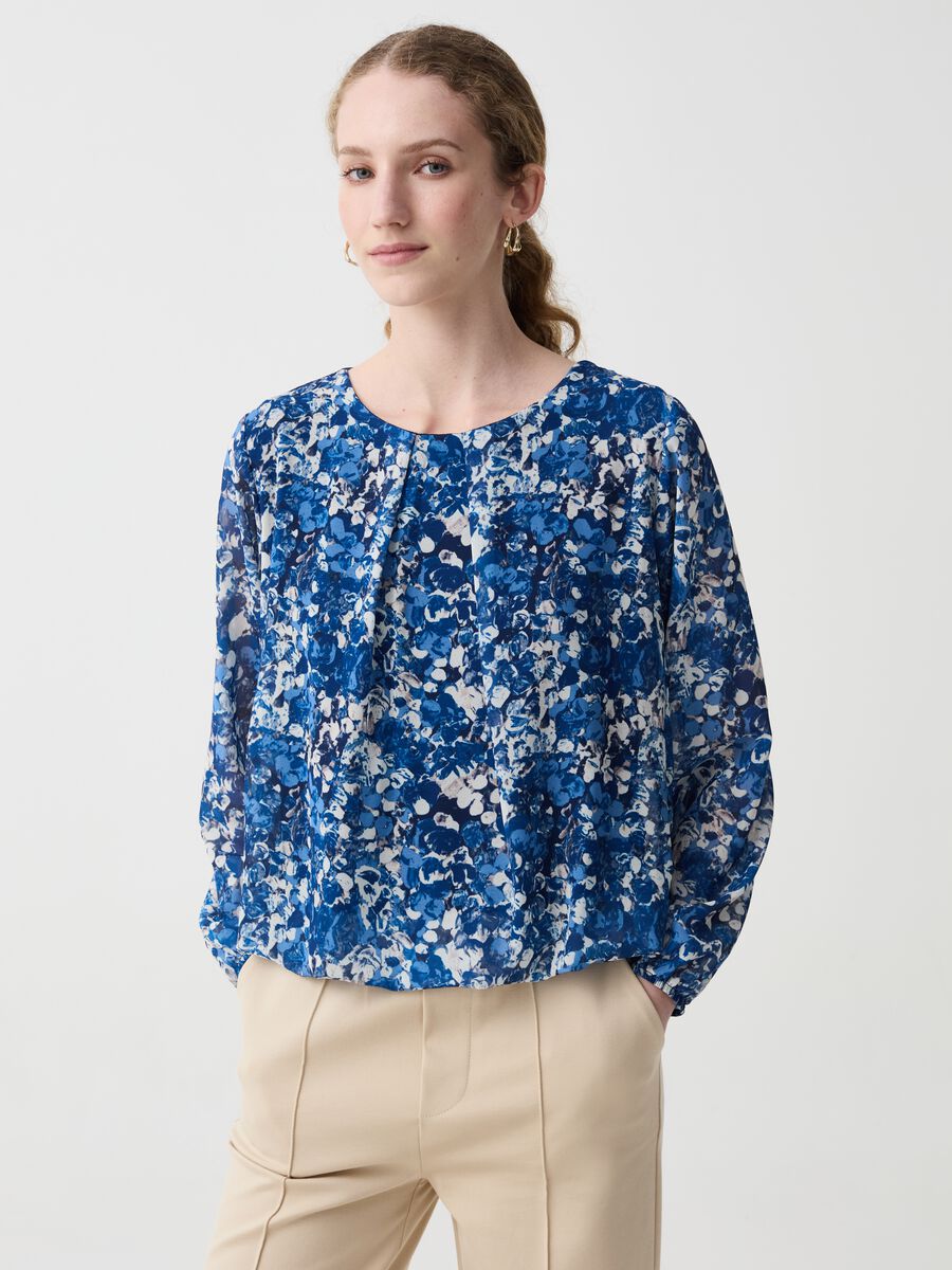 Blouse with pattern print_0