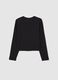 Girls' Black Pure Cotton Regular Fit T-shirt_1