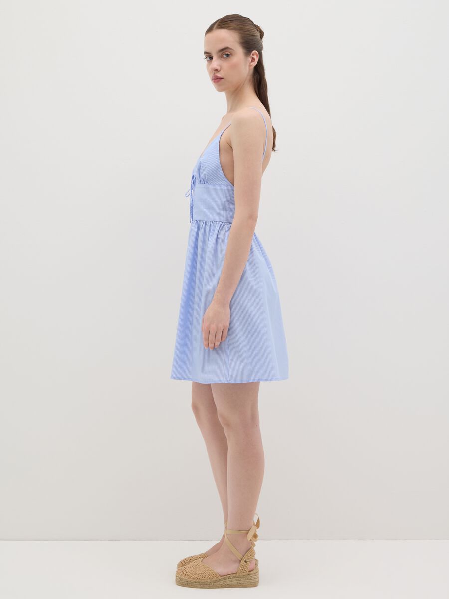 Women's mini dress in multicoloured pure cotton regular fit_2