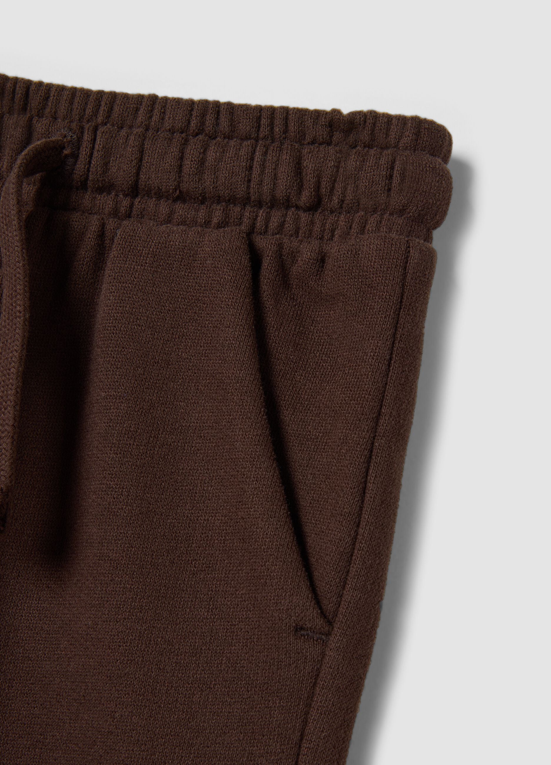 Pantaloni jogger marrone in puro cotone organico