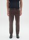 Slim fit brown cotton trousers_1