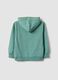 Green oversized pure cotton hoodie for boys_1