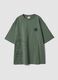 Green pure cotton T-shirt with Naruto print_4
