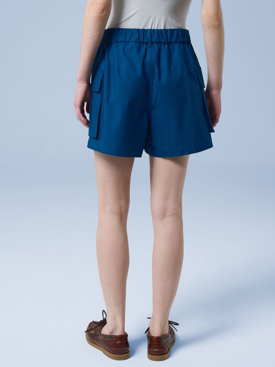 Shorts cargo ALTAVIA SAILING blu in puro cotone con vita elasticizzata_2