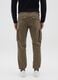 Brown Stretch Cotton Slim Fit Trousers_2